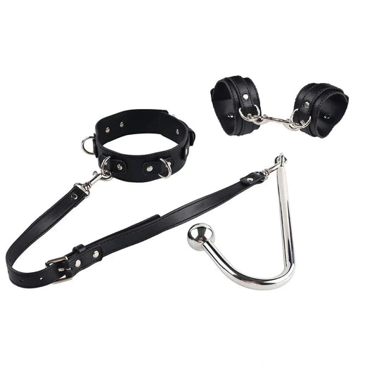 5334 with Anal Collar Hook Elegant and Cuffs Beaded 0218